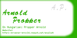 arnold propper business card